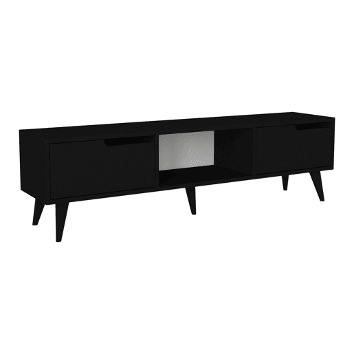 Armário para TV Kullila 160x35x40 cm Preto en.casa