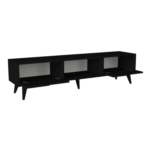 Armário para TV Kullila 160x35x40 cm Preto en.casa
