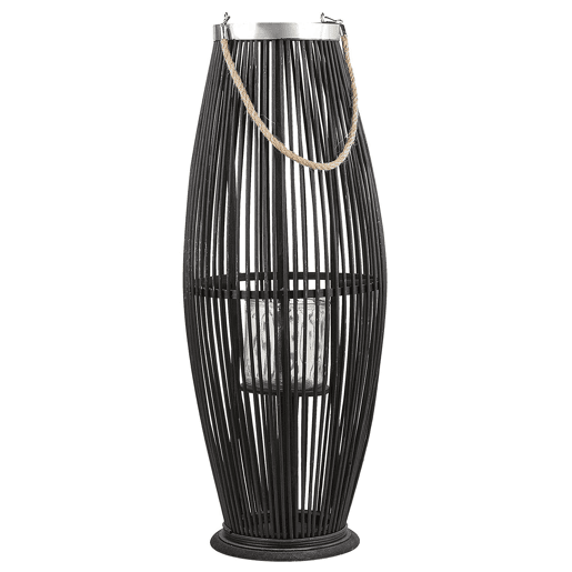 Lanterna TAHITI Madeira de bambu 72 cm Preto Lanterna TAHITI Madeira de bambu 72 cm Preto