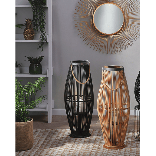 Lanterna TAHITI Madeira de bambu 72 cm Preto Lanterna TAHITI Madeira de bambu 72 cm Preto