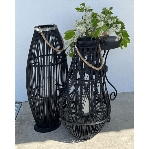 Lanterna TAHITI Madeira de bambu 72 cm Preto Lanterna TAHITI Madeira de bambu 72 cm Preto