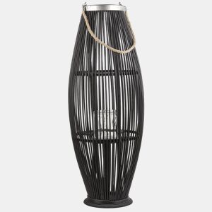 Lanterna TAHITI Madeira de bambu 84 cm Preto