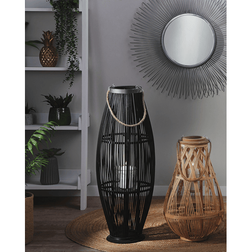 Lanterna TAHITI Madeira de bambu 84 cm Preto Lanterna TAHITI Madeira de bambu 84 cm Preto