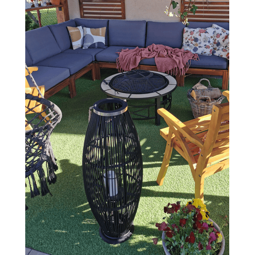 Lanterna TAHITI Madeira de bambu 84 cm Preto Lanterna TAHITI Madeira de bambu 84 cm Preto