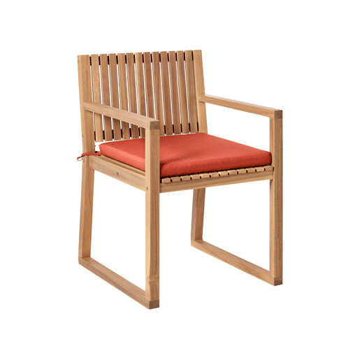 Conjunto de refeições de jardim 8 lugares SASSARI PREMIUM com almofadas Madeira de Acácia certificada Vermelho