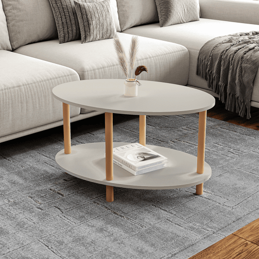 Mesa de centro Højreby 70x44x43 cm Cor de arenito en.casa