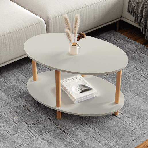 Mesa de centro Højreby 70x44x43 cm Cor de arenito en.casa