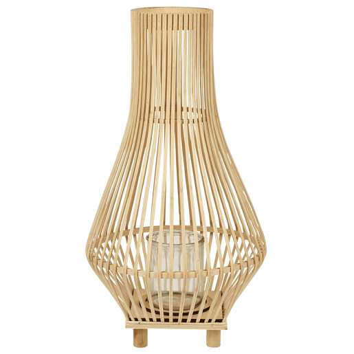 Lanterna LEYTE Madeira de salgueiro 58 cm Castanho claro