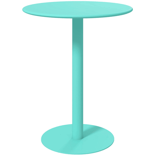 HOMCOM Mesa de Refeição Redonda para 2 Pessoas Mesa de Cozinha de Aço para Interior e Exterior Ø60x72 cm Verde