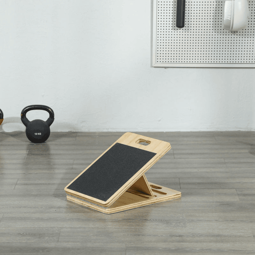 SPORTNOW Barra de Pilates Conjunto de Pilates com 6 Faixas Elásticas Tábua Inclinada Ajustável para Treino de Corpo Inteiro em Casa 90x33x3 cm Cinza