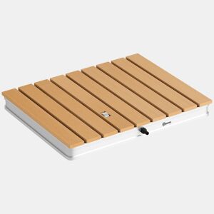 Outsunny Kit de Duche de Jardim Portátil Duche Exterior de Chão Altura Ajustável até 4 m Estrutura de Alumínio Resistente à Água Raios UV para Campismo Piscina Praia 70,5x55x7,5 cm Madeira