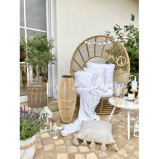 Lanterna TAHITI Madeira de bambu 72 cm Natural