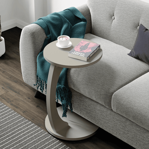 Mesa de apoio Holeby 56 x Ø 38 cm Cor de arenito en.casa