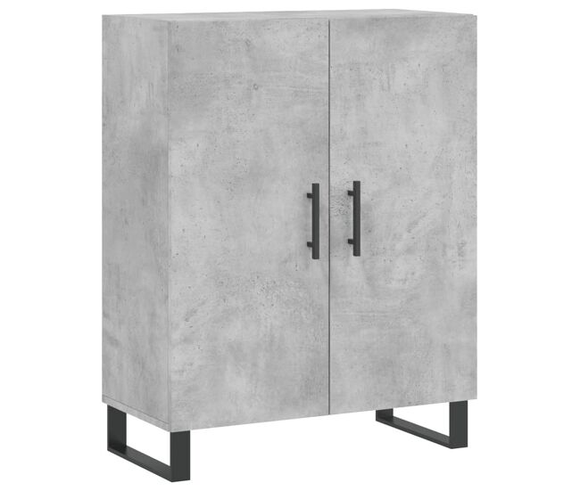 Vidaxl aparador de madera de ingeniería gris hormigón 69,5x34x90 cm