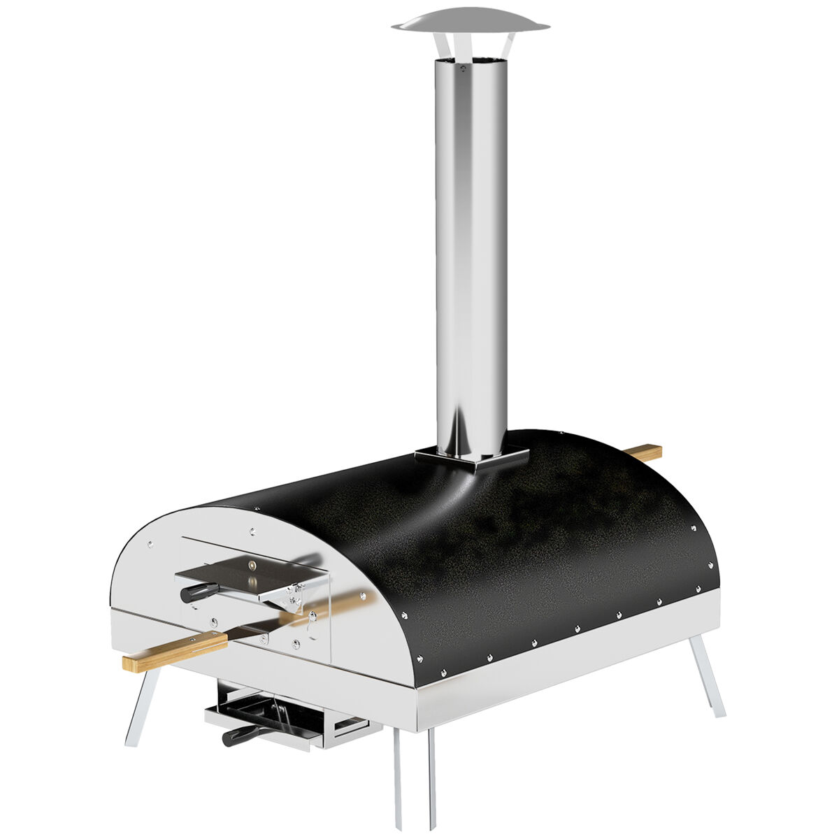 Horno para Pizza Acero Inoxidable, Metal Outsunny