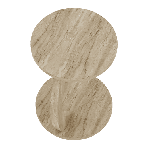 Mesa de apoio Holeby 56 x Ø 38 cm Travertino en.casa