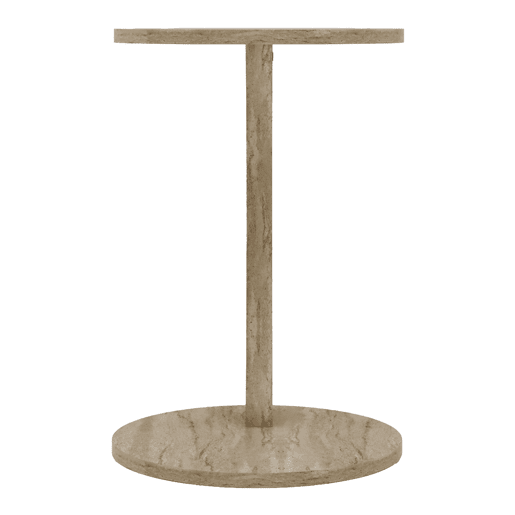Mesa de apoio Holeby 56 x Ø 38 cm Travertino en.casa
