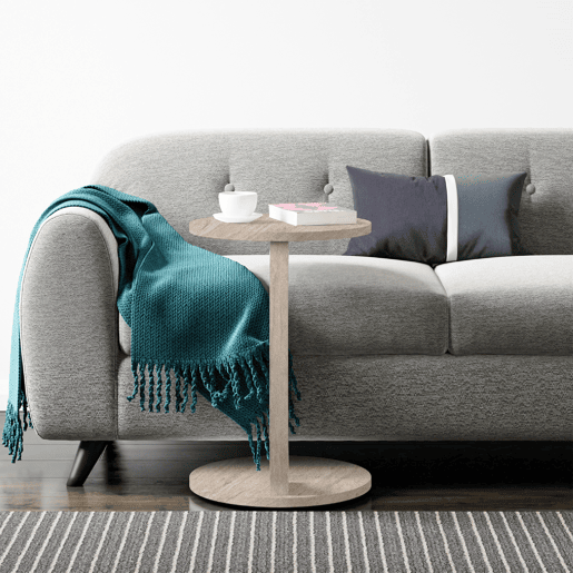 Mesa de apoio Holeby 56 x Ø 38 cm Travertino en.casa