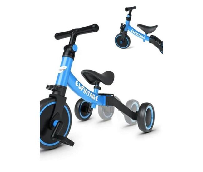 Triciclo dobrável que evolui para uma bicicleta de equilíbrio por 1 a 4 anos