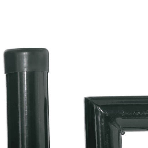 HOMCOM Porta para Vedação de Jardim de Aço com Maçaneta de Fechadura e 3 Chaves Porta de Vedação para Exterior Pátio Terraço 97x150cm Verde