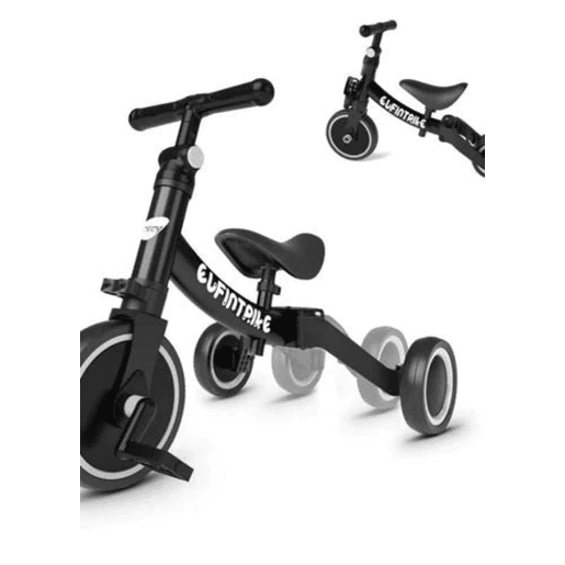 Triciclo dobrável que evolui para uma bicicleta de equilíbrio por 1 a 4 anos