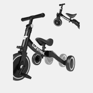 Triciclo dobrável que evolui para uma bicicleta de equilíbrio por 1 a 4 anos