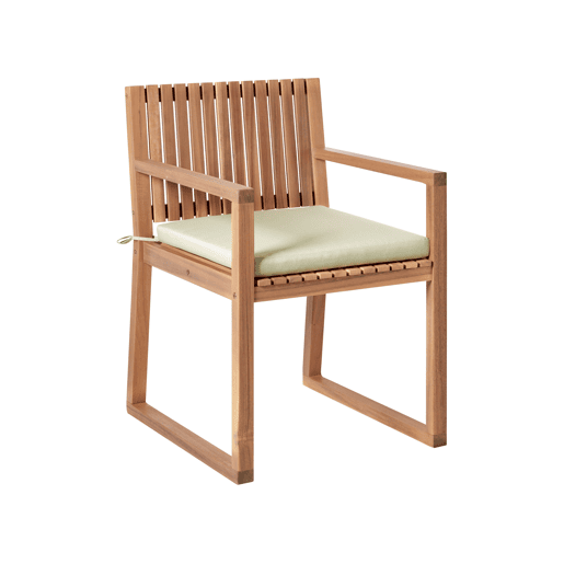 Conjunto de refeições de jardim 8 lugares SASSARI PREMIUM com almofadas Madeira de Acácia certificada Verde claro