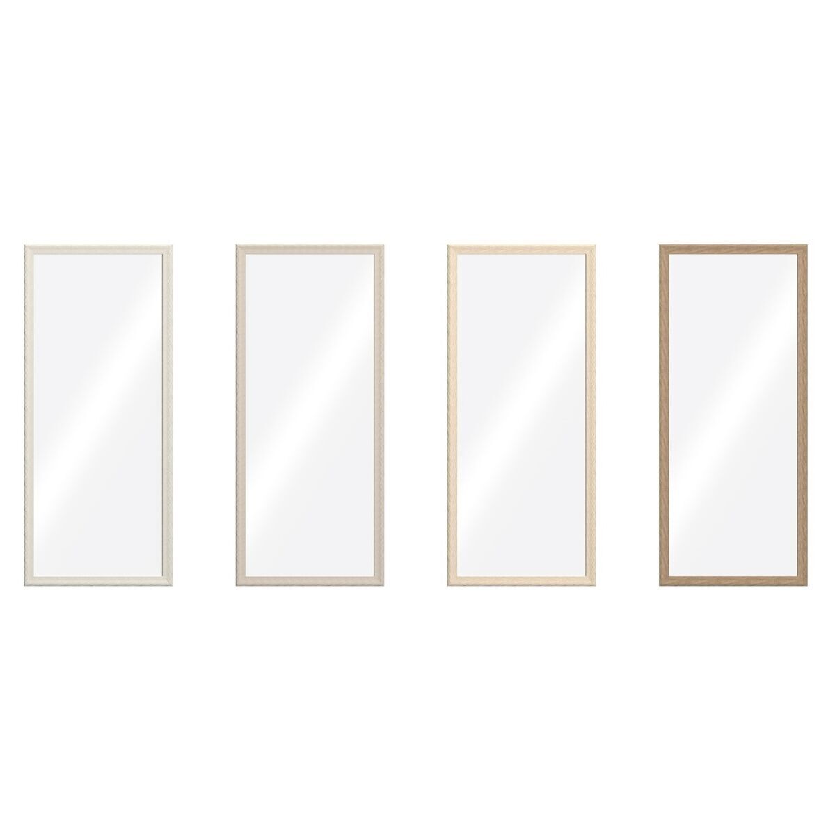 Espejo de pared home esprit marrón beige gris urbano 67 x 2 x 156 cm (4 unidades)