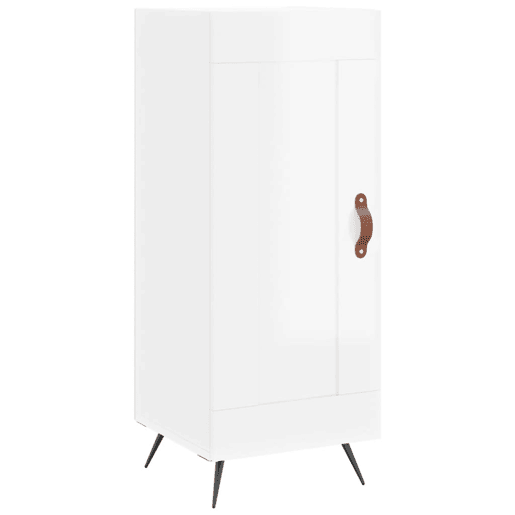 vidaXL Aparador 34,5x34x90 cm derivados de madeira branco brilhante vidaXL Aparador 34,5x34x90 cm derivados de madeira branco brilhante