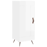 vidaXL Aparador 34,5x34x90 cm derivados de madeira branco brilhante