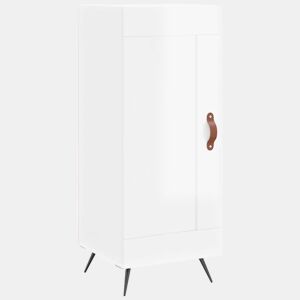 vidaXL Aparador 34,5x34x90 cm derivados de madeira branco brilhante