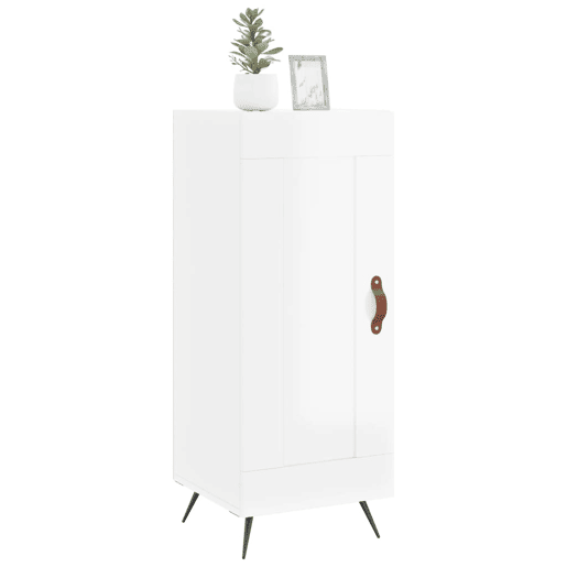 vidaXL Aparador 34,5x34x90 cm derivados de madeira branco brilhante vidaXL Aparador 34,5x34x90 cm derivados de madeira branco brilhante