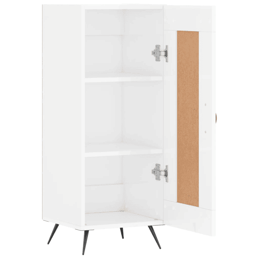 vidaXL Aparador 34,5x34x90 cm derivados de madeira branco brilhante vidaXL Aparador 34,5x34x90 cm derivados de madeira branco brilhante