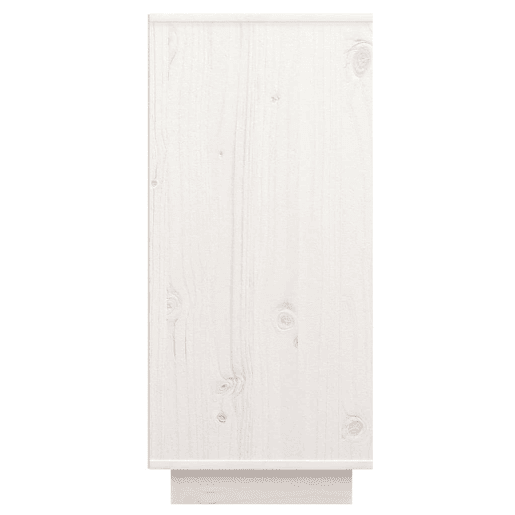 vidaXL Aparador 60x34x75 cm madeira de pinho maciça branco