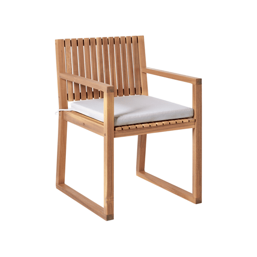 Conjunto de refeições de jardim 8 lugares SASSARI PREMIUM com almofadas Madeira de Acácia certificada Cinzento claro