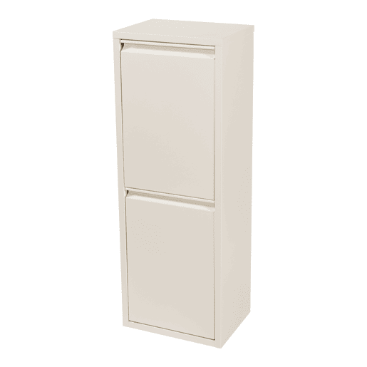 Armário de separação de resíduos Sollentuna metal 2x14 L Branco escuro en.casa