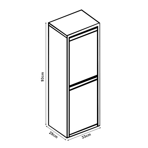 Armário de separação de resíduos Sollentuna metal 2x14 L Branco escuro en.casa