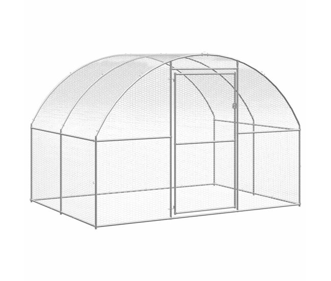 Vidaxl gallinero de exterior de acero galvanizado 3x2x2 m