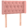 vidaXL Cabeceira de cama c abas veludo 83x16x7888 cm rosa