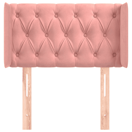 vidaXL Cabeceira de cama c abas veludo 83x16x7888 cm rosa vidaXL Cabeceira de cama c abas veludo 83x16x7888 cm rosa