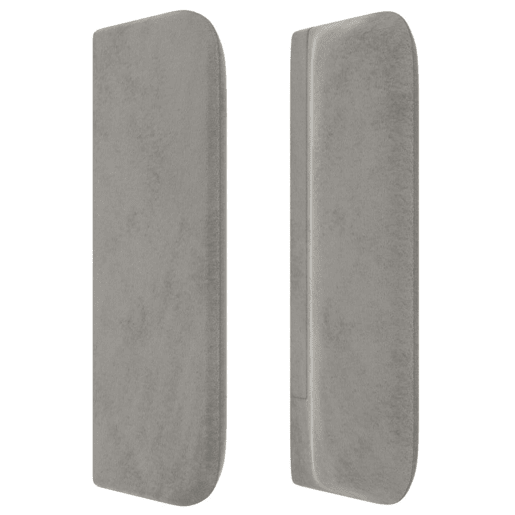 vidaXL Cabeceira de cama c abas veludo 93x16x7888 cm cinzento-claro
