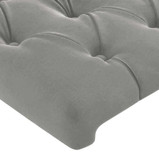 vidaXL Cabeceira de cama c abas veludo 93x16x7888 cm cinzento-claro