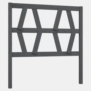 vidaXL Cabeceira de cama 96x4x100 cm pinho maciço cinzento