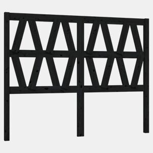 vidaXL Cabeceira de cama 126x4x100 cm pinho maciço preto
