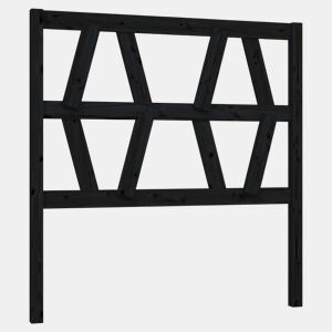 vidaXL Cabeceira de cama 96x4x100 cm pinho maciço preto