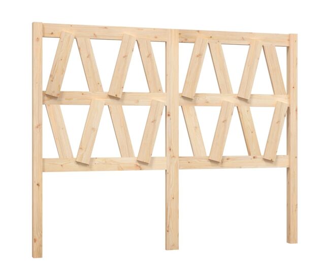 Vidaxl cabecero de cama madera maciza de pino 126x4x100 cm
