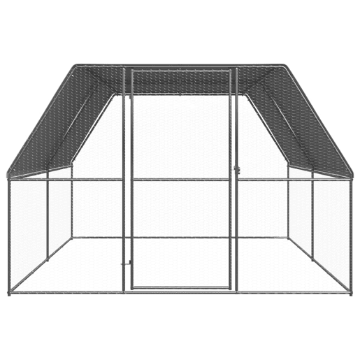 vidaXL Galinheiro de exterior 3x4x2 m aço galvanizado
