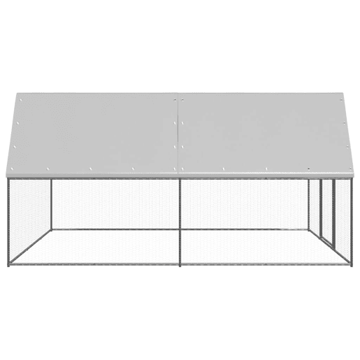 vidaXL Galinheiro de exterior 3x4x2 m aço galvanizado