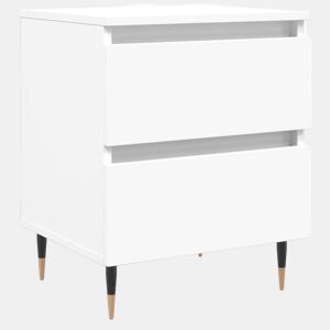 vidaXL Mesa de cabeceira 40x35x50 cm derivados de madeira branco