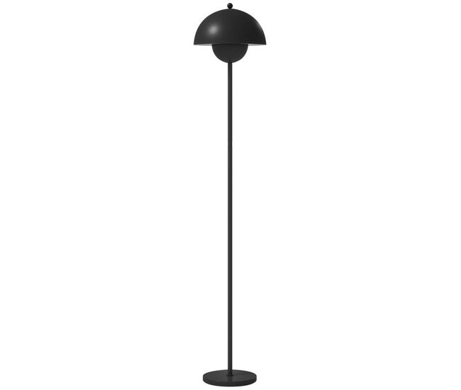 Homcom lámpara de pie moderna 155 cm lámpara de pie para salón con pantalla de cuenco reflejando luz interruptor de pie casquillo e27 sin bombilla